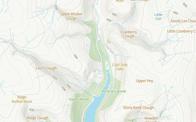 Map showing the swim entry at Slippery Stones and the recommended parking.